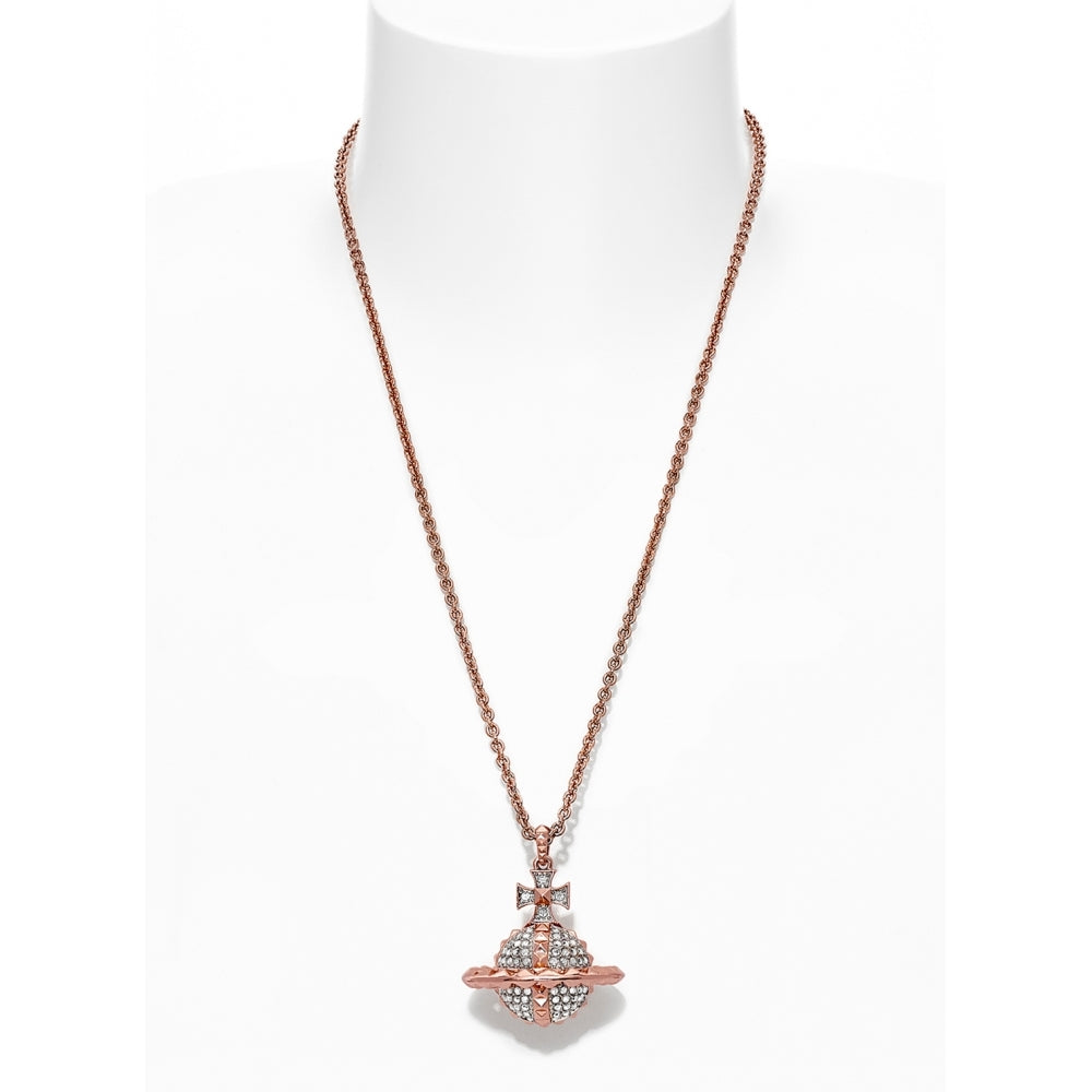 Valentina Orb Pendant Necklace in platinum-white-cz | Vivienne Westwood®